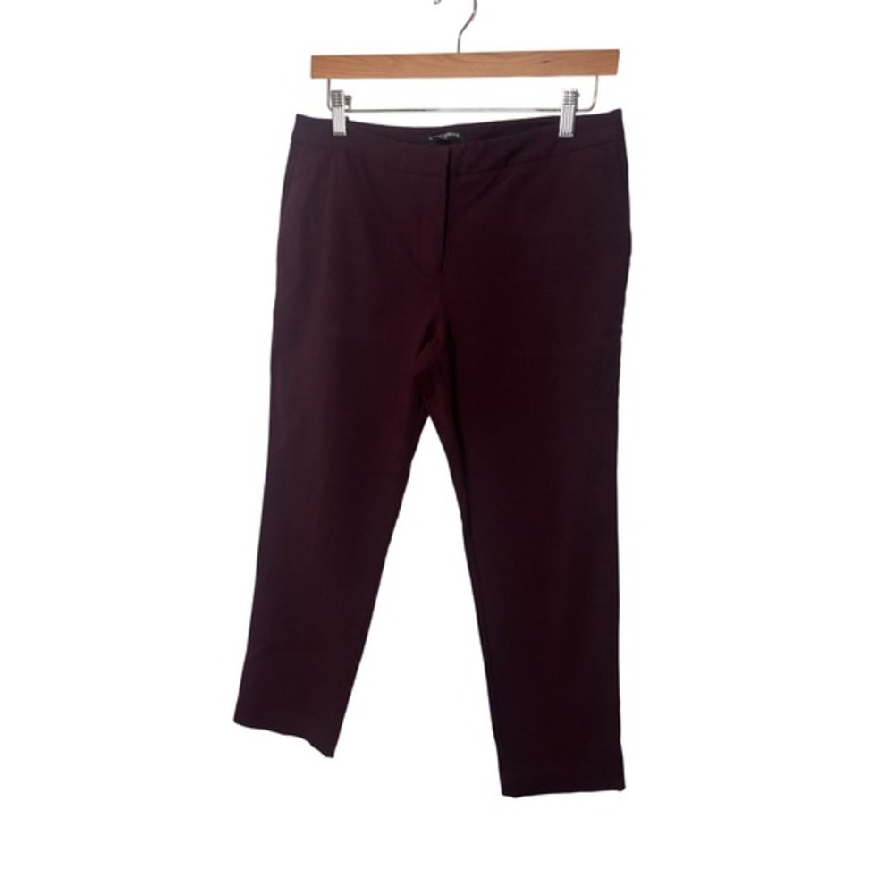 Mario Serrani‎ Burgundy Trousers Womens Size 8 Straight Leg Career Office Pants